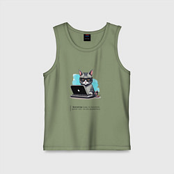 Детская майка Кот бухгалтер с описанием