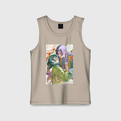 Майка детская хлопок Монолог фармацевта Жэньши Маомао объятия, цвет: миндальный