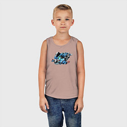 Майка детская хлопок Suzuki GSX-R, цвет: пыльно-розовый — фото 2