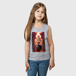 Майка детская хлопок Хвост Феи Нацу Драгнил дракон, цвет: меланж — фото 2