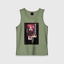 Детская майка Человек-бензопила Макима коллаж