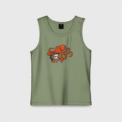 Детская майка Осьминог гитарист