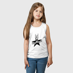 Майка детская хлопок Варвара рок звезда, цвет: белый — фото 2