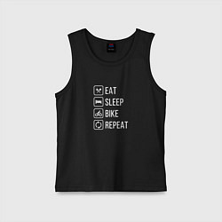 Детская майка Eat sleep bike repeat