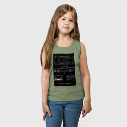 Майка детская хлопок Mitsubishi Eclipse, цвет: авокадо — фото 2