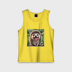 Детская майка Милый ежик с высунутым языком