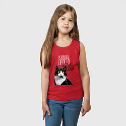 Майка детская хлопок Усложнять просто - упрощать сложно, цвет: красный — фото 2