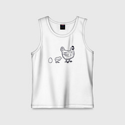 Детская майка Куриное семейство