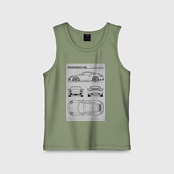 Детская майка Porsche 911 гоночный автомобиль