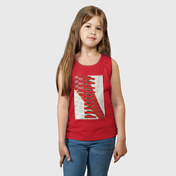 Майка детская хлопок Mitsubishi Lancer Evolution, цвет: красный — фото 2