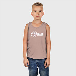 Майка детская хлопок Atomfall logo, цвет: пыльно-розовый — фото 2