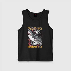 Детская майка Человек-бензопила Денджи акула