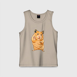 Детская майка Милый хомяк машет лапкой