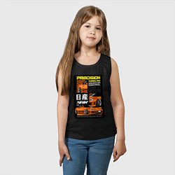 Майка детская хлопок Nissan Silvia авто, цвет: черный — фото 2