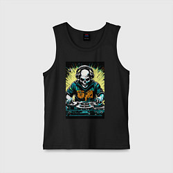 Детская майка Диджей скелет