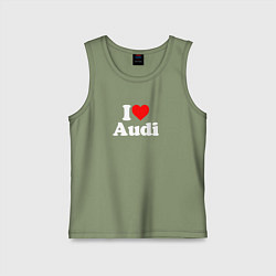 Детская майка I love Audi