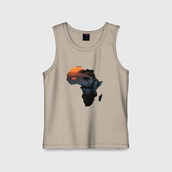 Майка детская хлопок Загадочная Африка, цвет: миндальный