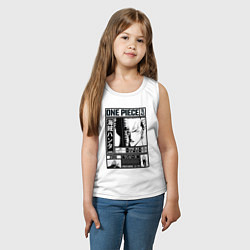 Майка детская хлопок Легендарный Зоро - Ван Пис, цвет: белый — фото 2