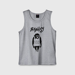 Детская майка Обезьяна граффити уличное искусство Banksy