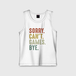 Детская майка Извини не могу игры пока