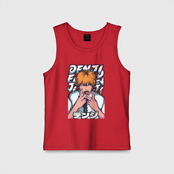 Детская майка Человек-бензопила Denji язык