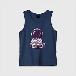 Детская майка Астронавт ест суши
