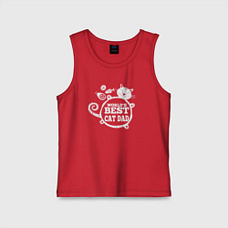 Детская майка Лучший в мире кот папа