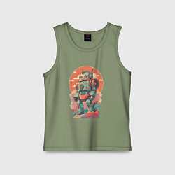 Детская майка Ретро робот в стиле аниме