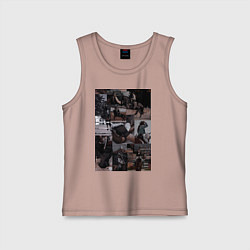 Детская майка Конный спорт коллаж