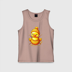 Детская майка Нейросеть - вязаный утёнок