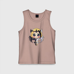 Майка детская хлопок Люнокс, цвет: пыльно-розовый