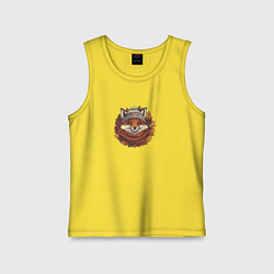 Детская майка Лис в шапке и шарфе