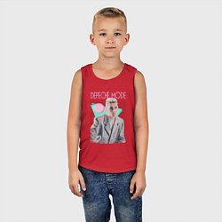 Майка детская хлопок Depeche Mode 80s Dave, цвет: красный — фото 2