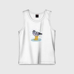 Детская майка Голубь в классных резиновых сапожках