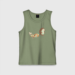 Детская майка Ежик со спущенной лодкой