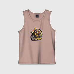 Детская майка Гонщик на гоночном мотоцикле