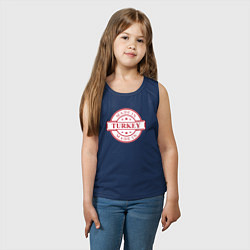 Майка детская хлопок Сделано в Турции, цвет: тёмно-синий — фото 2