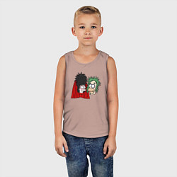 Майка детская хлопок Симпсоны зомби, цвет: пыльно-розовый — фото 2