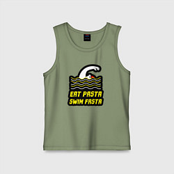 Детская майка Ешь пасту плавай быстро