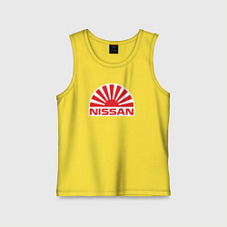 Майка детская хлопок Nissan car, цвет: желтый
