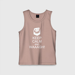 Детская майка Warhammer keep calm and waaagh