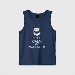 Детская майка Warhammer keep calm and waaagh