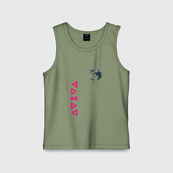 Детская майка Ведьмак волк лого