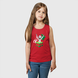 Майка детская хлопок Рик лучший подарок, цвет: красный — фото 2