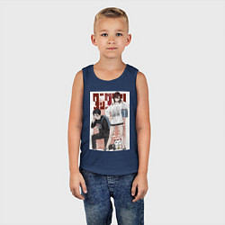 Майка детская хлопок Такакура Момо Аясэ, цвет: тёмно-синий — фото 2