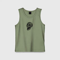 Детская майка Смеющийся череп тату