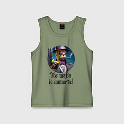 Детская майка Гомер Симпсон с пистолетом - мафия бессмертна