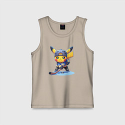 Детская майка Пикачу хоккейный форвард - нейроарт