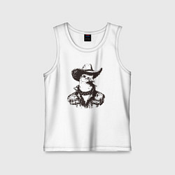 Детская майка Голубь ковбой на диком западе