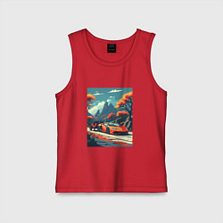 Детская майка Одинокая ламборгини